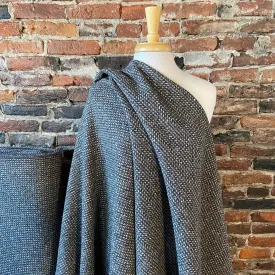 Wool Tweed Coating in Grayish-Brown