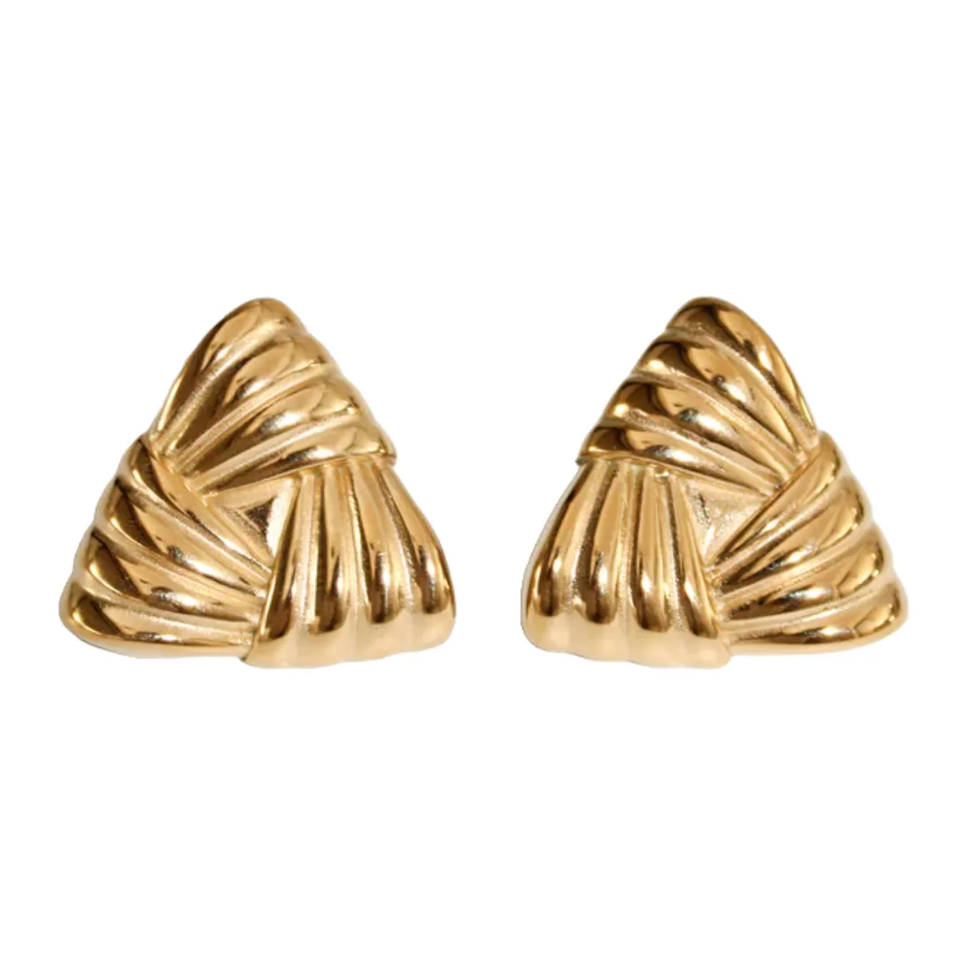 Woven Triangle Studs